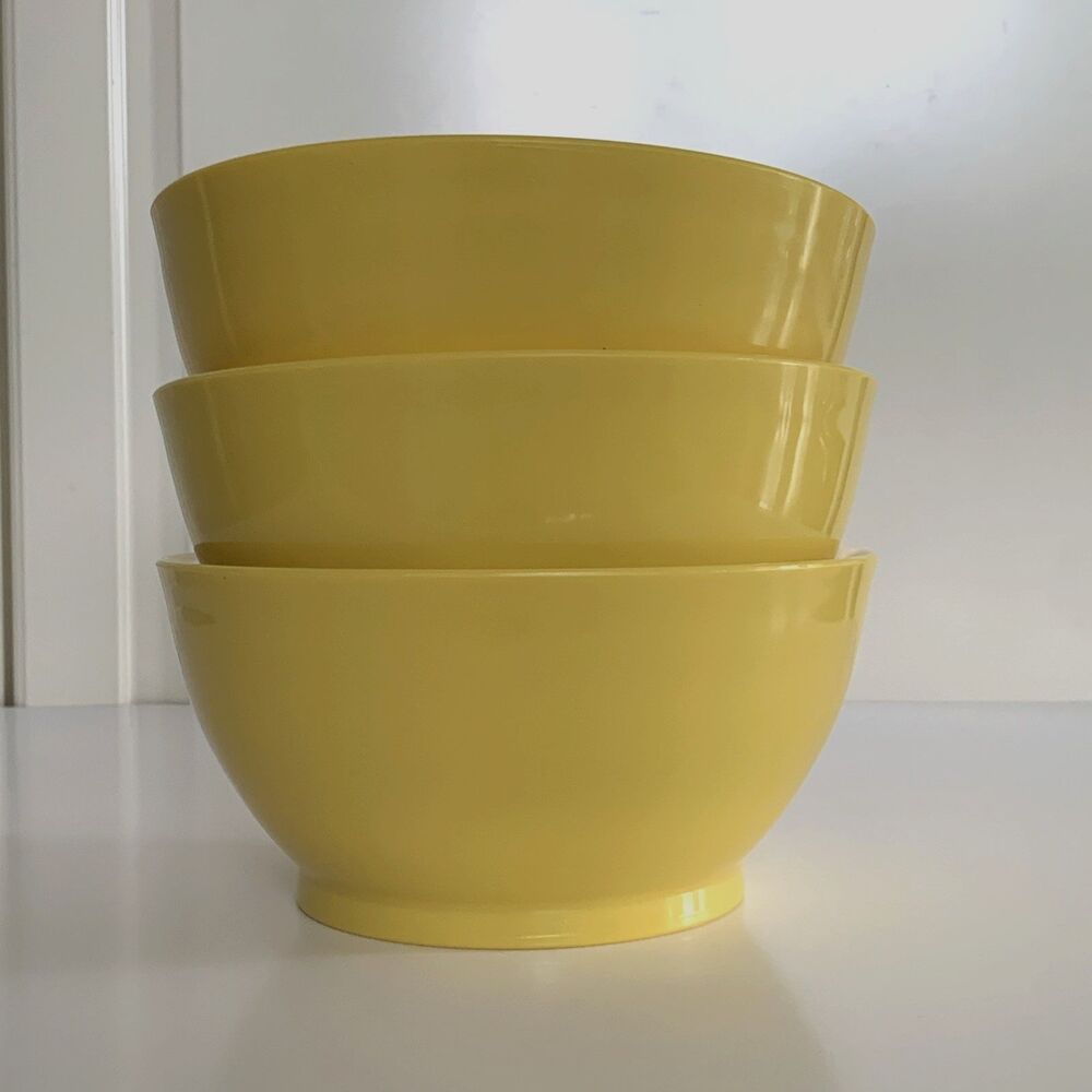 Set of 3 CaliBowl Smart Lip Yellow Cali Bowls